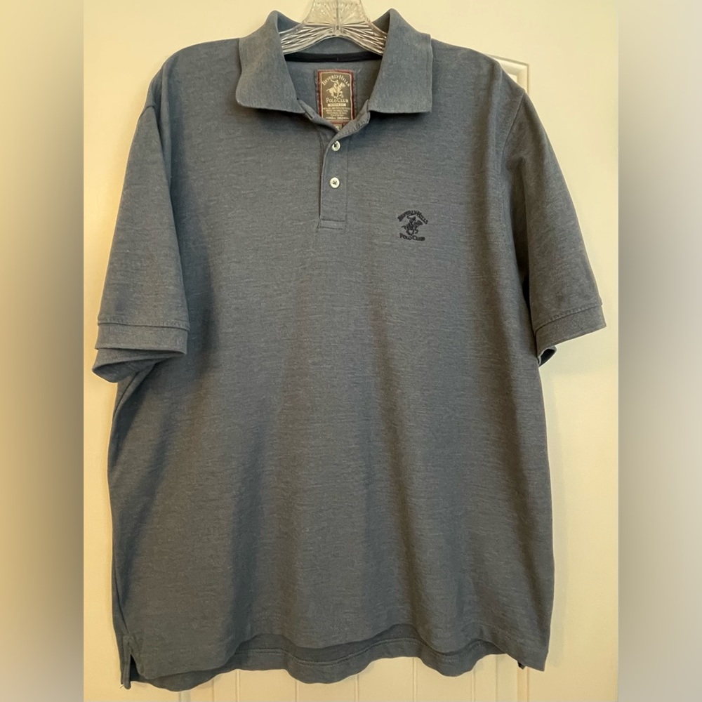 Beverly Hills Polo Club blue polo shirt, men’s.